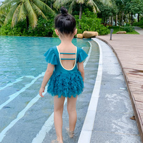 Child Bathing Suit Girl Xia Cute Baby Conjoined Swimsuit Korean Tennis Red Baby Boy Swimsuit Summer Princess
