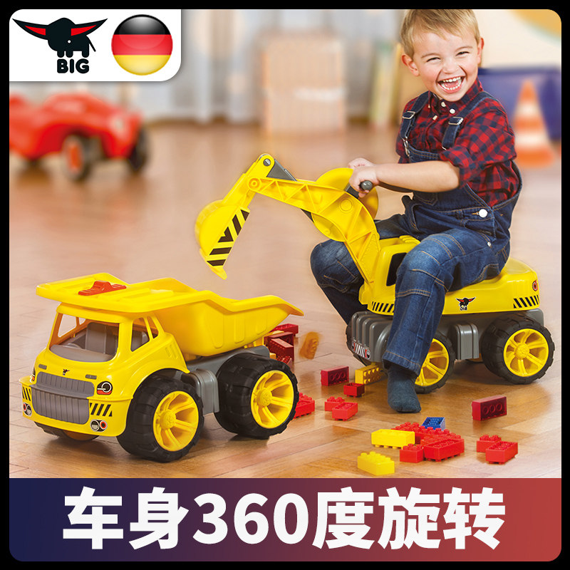 Germany imported big children excavator toy car can sit man engineering vehicle suit digging excavator class boy