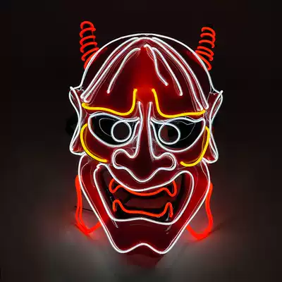 发光般若面具恐怖邪鬼日本鬼节盂兰盆节天狗稻和魂祭能面道具