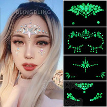  Halloween luminous face stickup to trampoline crystal tears pony bridal dance beauty party shake-up DIY