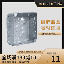 ULCUL certified American standard American standard galvanized square box 4*4 junction box single and double position metal iron bottom box switch socket