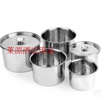 Stainless steel seasoning pot flavor pot seasoning pot seasoning box egg beater pot with lid stew pot kitchen seasoning bottle can