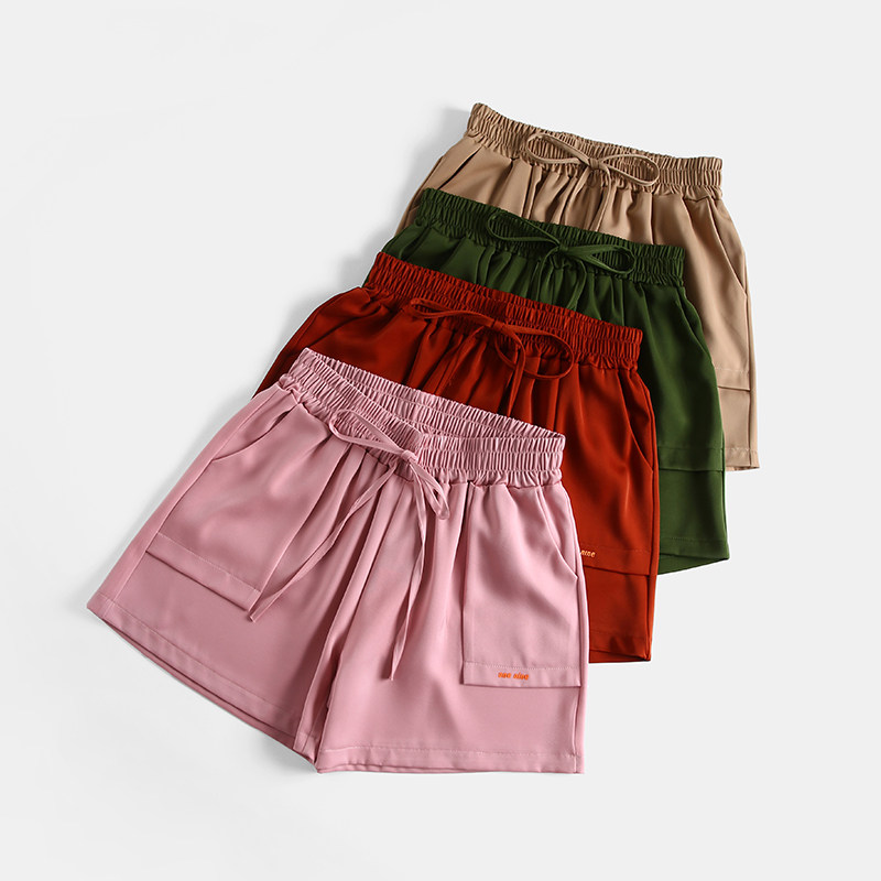 (Good Things recommend) Crystal tightness waist lacing in-home sports casual shorts 2020 Summer clothing new women's clothing