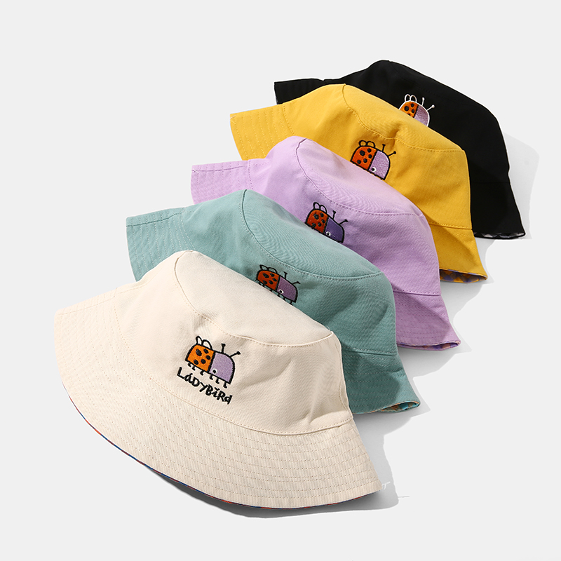 Children's clothing (good things recommended) crystal fisherman hat embroidery going out boy sunscreen sun-shading sunhat baby basin cap