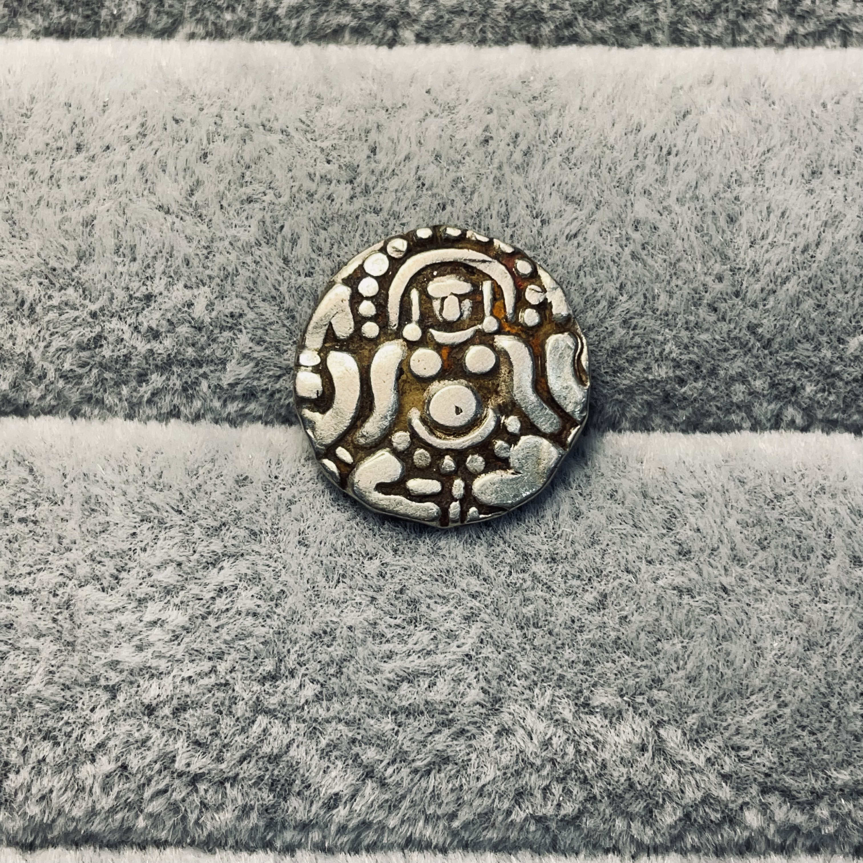 10 A.D. ancient Indian Lakshmi Silver coin can be set for a ring pendant