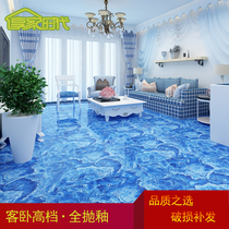Foshan Tile High-end Blue Red 800x800 Full Throw Glazed Living Room Dining Room Dining Room Full Porcelain Floor Brick Background Wall