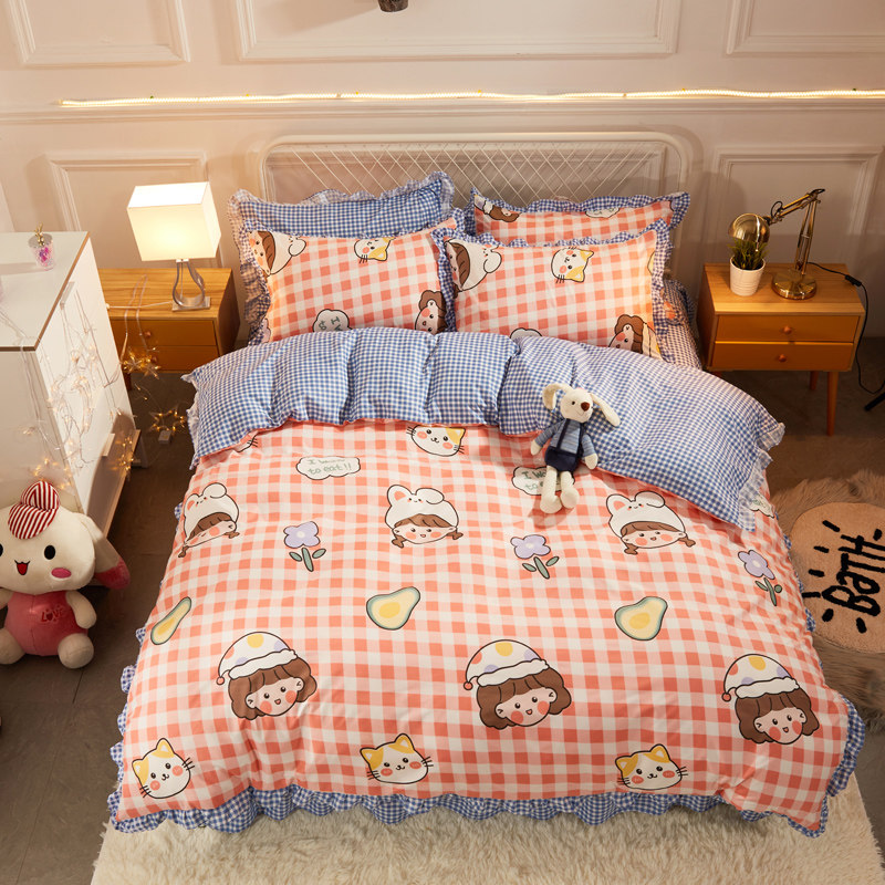 4 Piece bedding set duvet cover with pillow case beauty cotton-Taobao