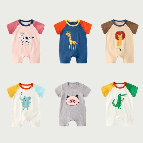 Детский комбинезон, боди для новорожденных, детская летняя тонкая пижама, летняя одежда