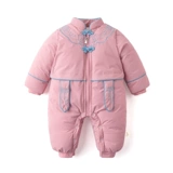 Детский костюм мальчика цветочника для новорожденных, красный пуховик, китайский стиль