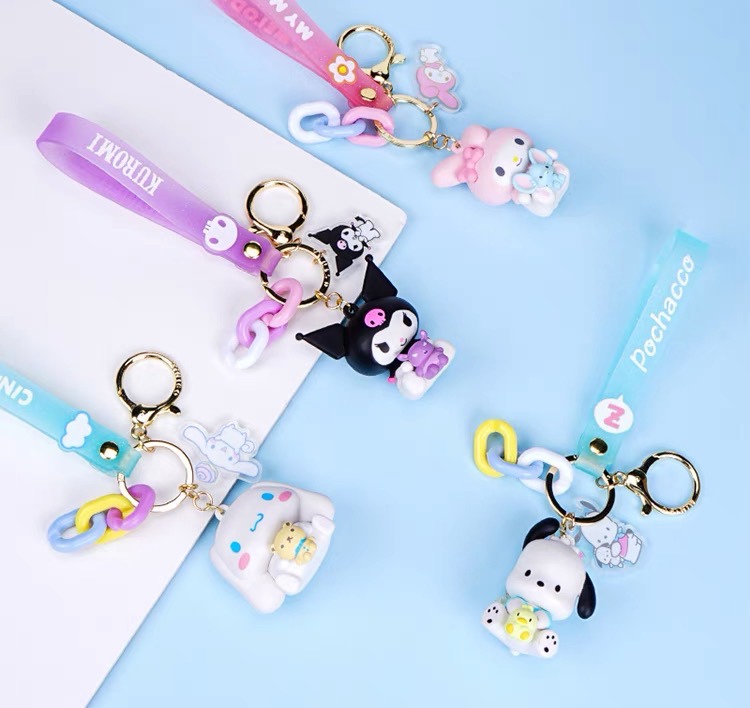 Miniso Sanrio and Friends Series Cinnamoroll Kuromi Keychain Cute Pochacco