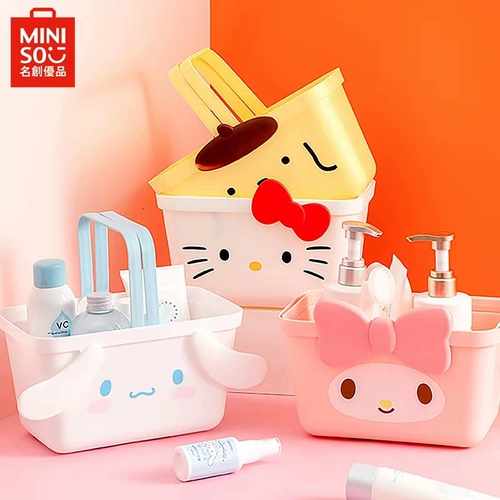 Miniso Famous Sanrio Merlitti Handbane Boske Boske Boske Hellokiity Студенческая корзина для хранения