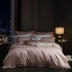 Lovo nhà dệt bốn mảnh cotton Úc cotton cao cấp chăn satin tấm trải giường 1,5 / 1,8 m giường - Bộ đồ giường bốn mảnh chan ga goi Bộ đồ giường bốn mảnh
