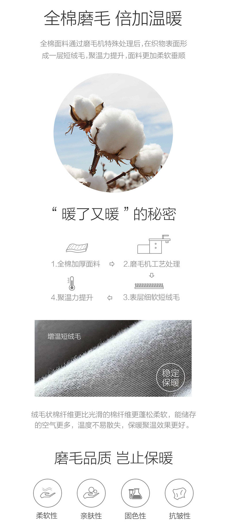 LOVO 北欧风格 糖果色纯棉磨毛四件套 图6