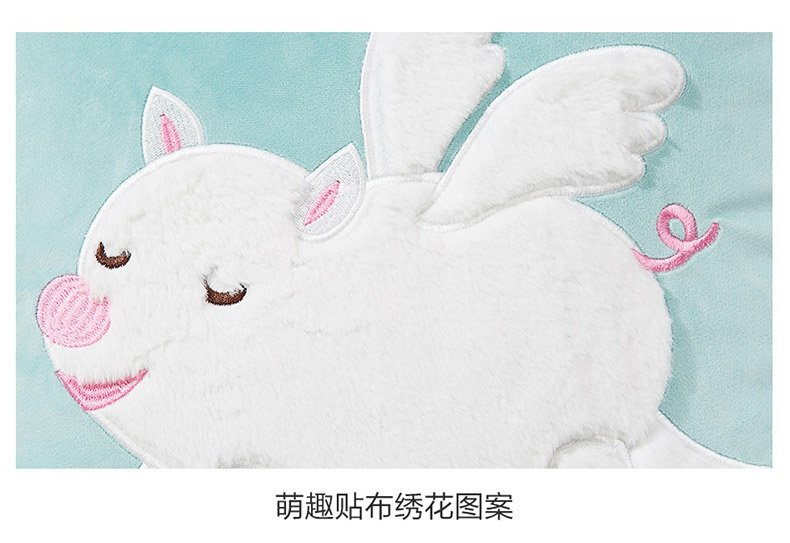 LOVO nhà dệt đệm bao gối gối lõi không có lõi 45x45cm dễ thương hoạt hình vá thêu loạt bìa - Trở lại đệm / Bolsters gối và chăn 2 trong 1