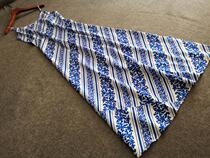 Silk mulberry silk slim slim cut vintage blue and white porcelain sexy suspender skirt dress Lady nightgown can wear fabric