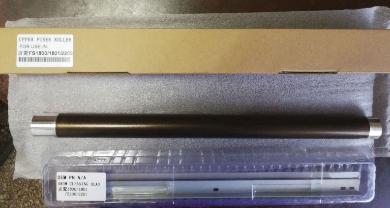 Kyocera porcelain 1800 2200 2201 fixing upper roller Kyocera 1801 lower roller heating roller squeegee wiper blade charging roller