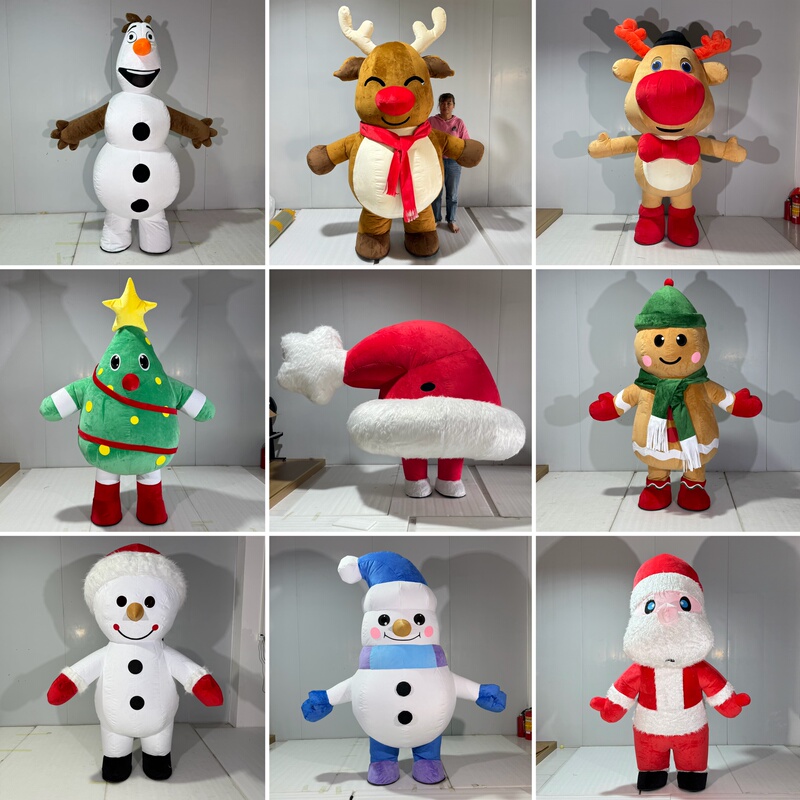 Christmas Cartoon Inflatable Costume Santa Claus Olaf Reindeer Christmas Tree Mascot Costume Holiday Event Mascot Christmas Cartoon Inflatable Costume Santa Claus Olaf Reindeer Christmas Tree Mascot Costume Holiday Event Mascot