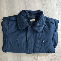 Outdoor long blue coat work clothes labor protection clothing cold-proof warm windproof wear-resistant breathable comfortable and removable