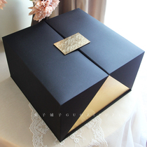 Double-door gift box empty box Chinese Valentines Day ceremony large gift box birthday gift packaging box high-end light luxury gift box