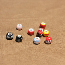 diy handmade ornament accessories 8mm flower glazed ceramic beads Woven Macroporous Bead Beads Material