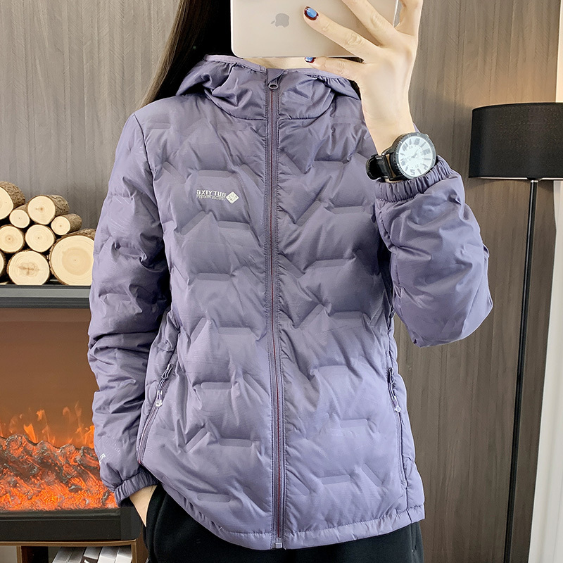 Down Jacket for Women, Outdoor 2023, Lightweight, Hooded, Warm Duck down Coat, Autumn and Winter Short Style, Petite, Windproof Top