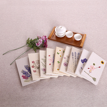 Handmade retro real dried flower book literature fresh couple Valentines Day gift real flower embossed notepad creative book