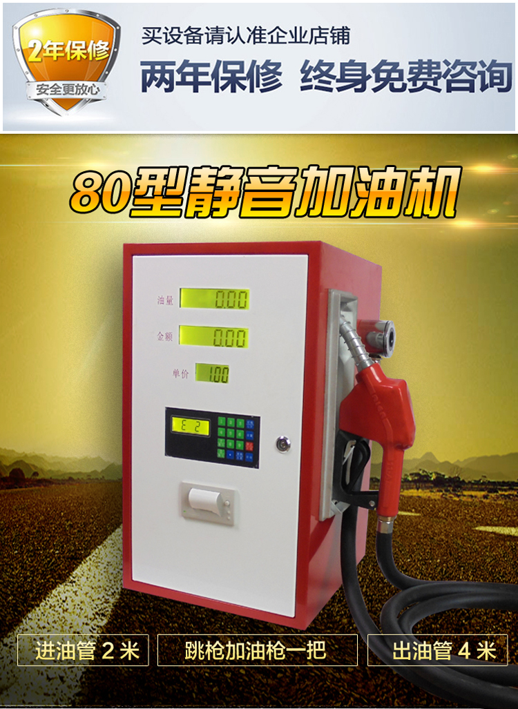 Type 80 small vehicle refueling tanker Ticket Type 12V24V220V Silent Fully Automatic Metering Pump Diesel