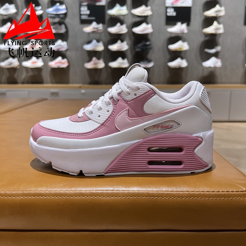 Nike Women's Shoes 2025 Spring Air Max 90 Double-Layer Air Cushion Thick-Soled Cushioning Sports Casual Shoes Fd4328-110