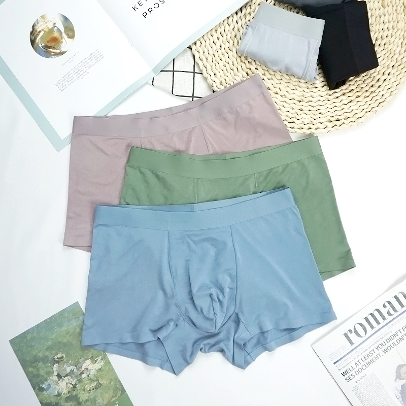 Summer modal men's underwear loose large size breathable comfortable boxer pants thin ice silk seamless boxer pants