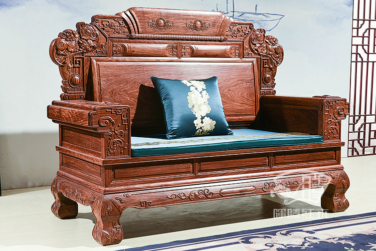 Махогани диван 晖腾刺猬紫檀红木沙发客厅中式家具全实木花梨木明清古典国标红木