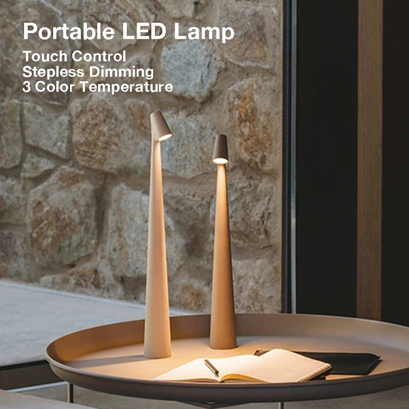 Designer Table Lamp with a Vertical Stand, Luxurious Design, Rechargeable Desktop Ambient Light, Bedroom Bedside Lamp Decoration