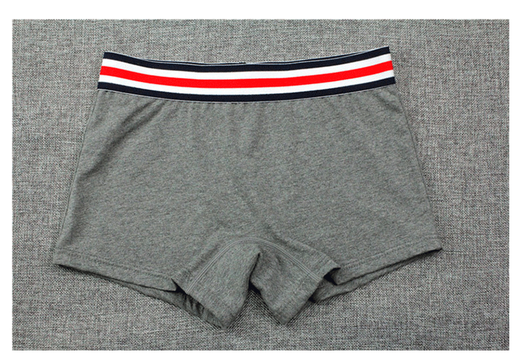 Đẹp trai t đồ lót cặp đôi rắn màu tt nữ tam giác boxer cotton rộng bên trung tính thể thao les eo sup châu Âu do lot nu