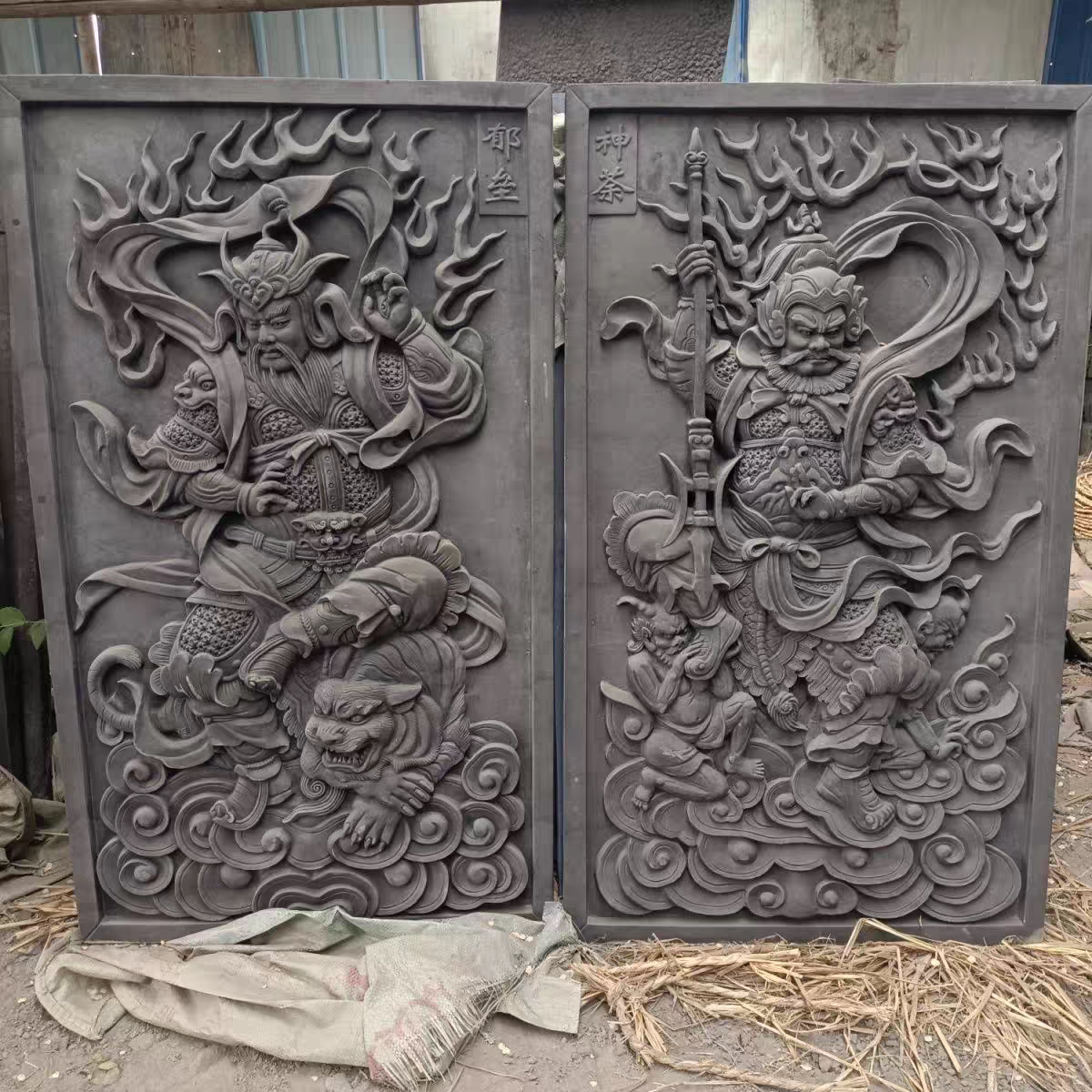 古建砖雕门神:中式四合院装修的灵魂守护者!🏰-砖雕-淘宝百科网