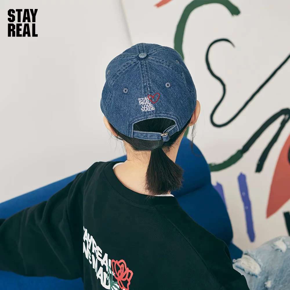 Кепка-панама STAYREAL для мужчин и женщин, джинсово-хлопковая кепка с вышивкой, для любимого, с вышивкой
