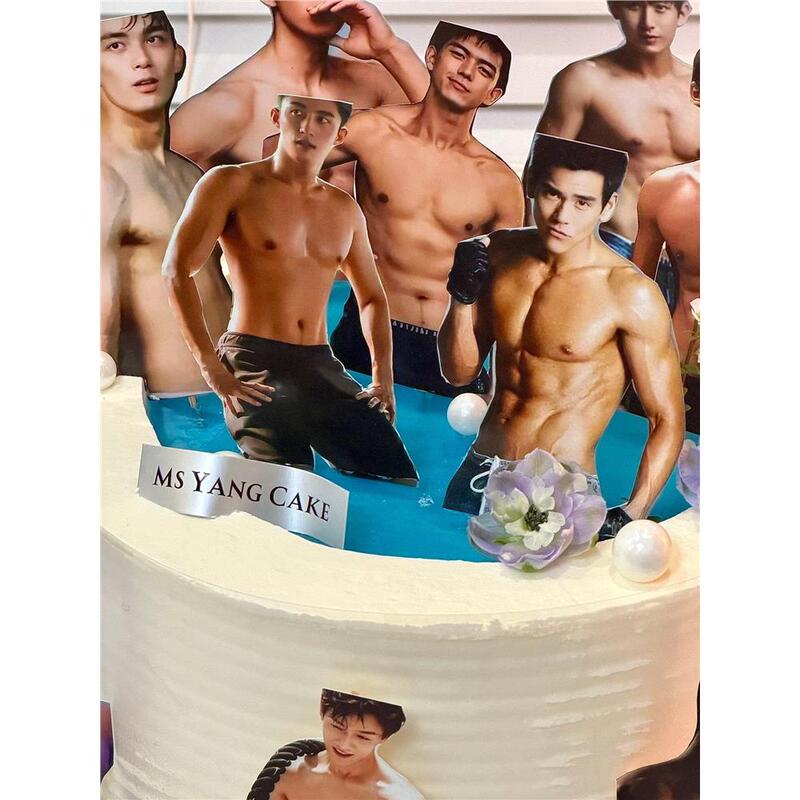 Cake Topper Decoration Funny Muscular Man Pool Party Best Friend Birthday Baking Decoration Insert Cake Topper Decoration Funny Muscular Man Pool Party Best Friend Birthday Baking Decoration Insert