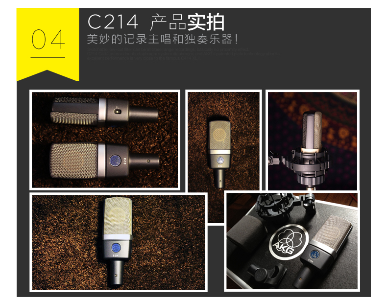 AKG tình yêu công nghệ C214 214 màng loa lớn thu âm trực tiếp micro condenser micro - Nhạc cụ MIDI / Nhạc kỹ thuật số đầu phát nhạc usb