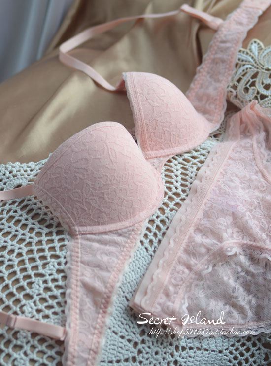 Giải phóng mặt bằng Fu Túi châu Âu và Mỹ Mới lãng mạn Thanh lịch Ren thoải mái Bra Ladies Big vú nhỏ Bộ đồ lót nhỏ ao lot