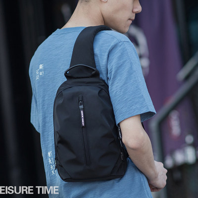 Korean Version Chest Bag Men Sports Casual Twill Bag 2021 New Fashion Casual Youth Single Shoulder Small Shoulder Bag Bag
