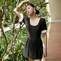 Roca Arts Law Style Elegance Bubble Cuff Retro Temperament Dew Back Conspicuine Spa Holiday Conjoined Swimsuit Woman