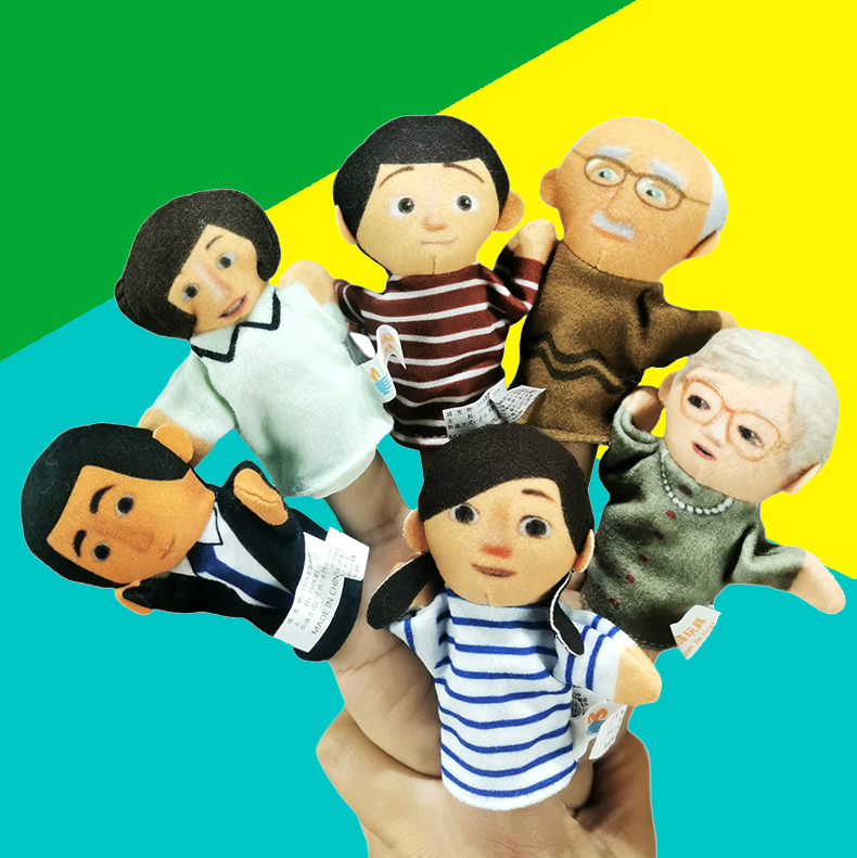 Hand Puppet Gloves Finger Puppet Toy Finger Doll Kindergarten Puppet Teaching Aids Family Baby Comforting Finger Cot