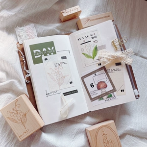 Evelyn葵 Деревянная ретро печать, планировщик, DIY