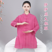 Macro Extreme Summer Yarn Numb Tai Chi Costume Women Chinese Style Martial Arts Chinese Martial Arts Taijiquan Taijiquan Chinese Martial Arts Nouveau