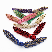 Button button Tang suit Hanfu decoration disc buckle leaf wheat ear handmade Chinese cloth buckle