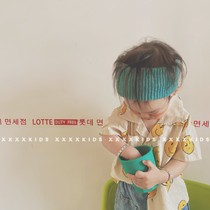 xxxxkidds net red pure color letters embroidered children knit hair with damp personality baby performance Mao line hair stirrup