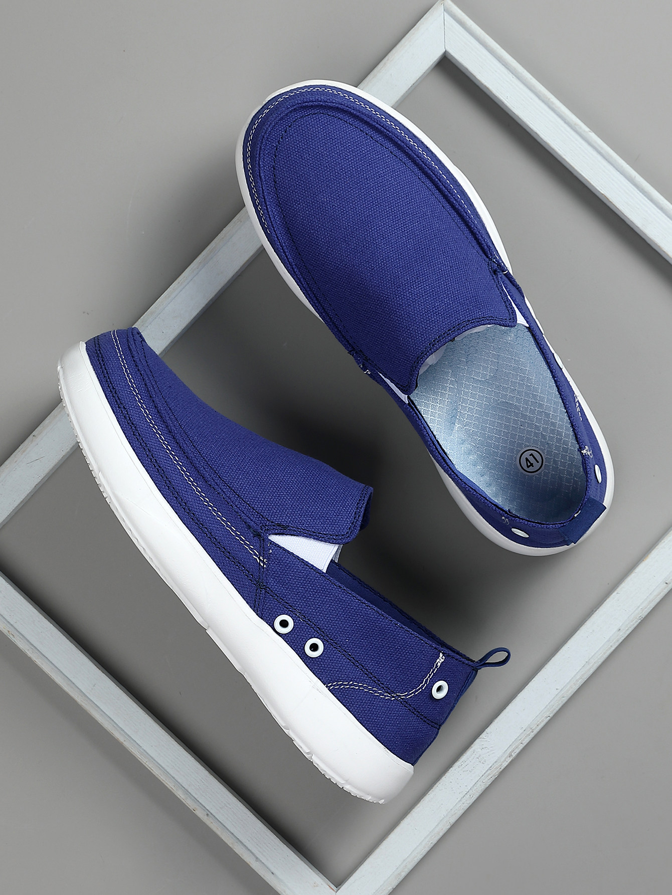 Men's Breathable Lightweight Canvas Slip-on Walking Shoes_voghion.com