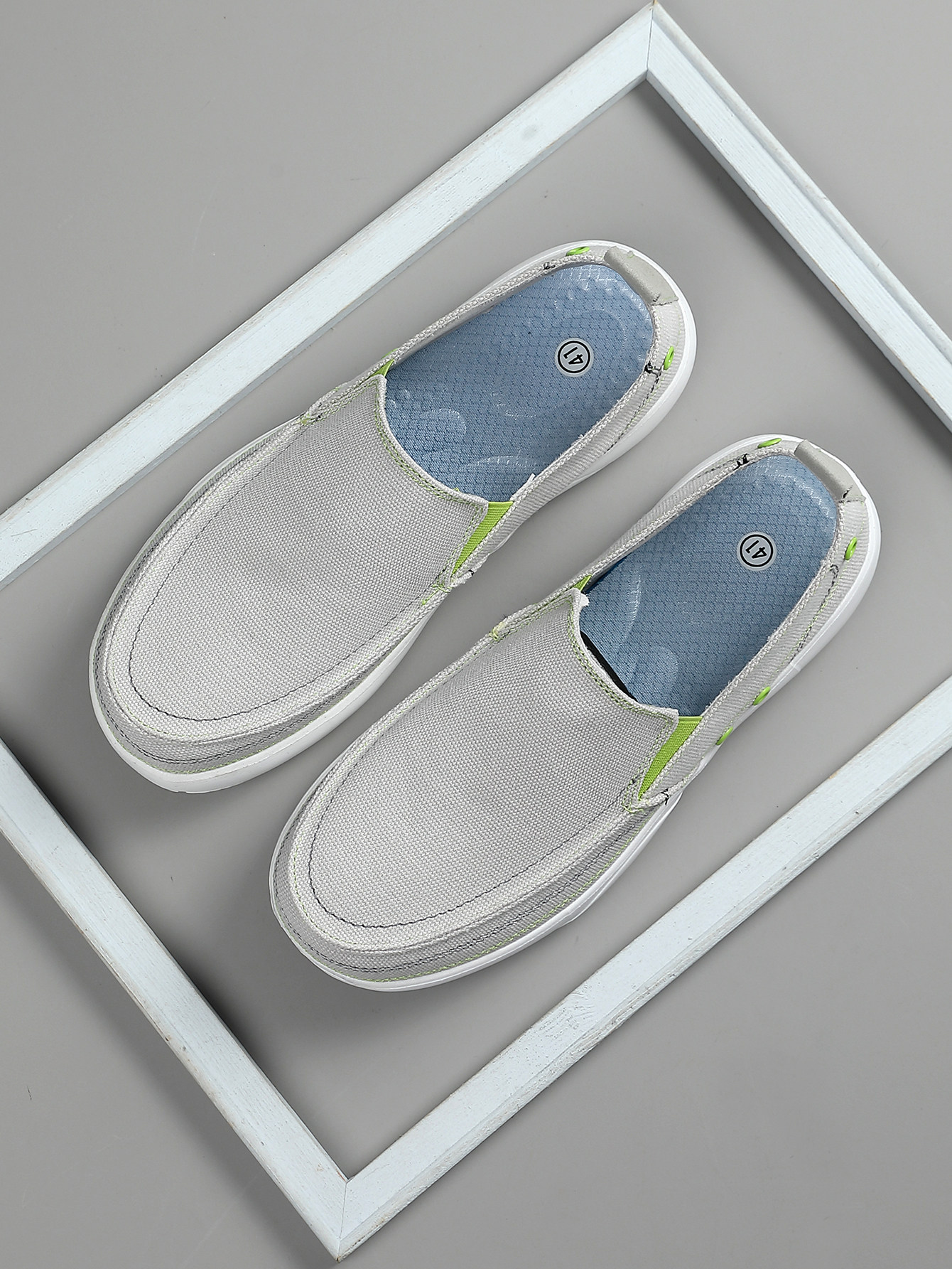 Men's Breathable Lightweight Canvas Slip-on Walking Shoes_voghion.com