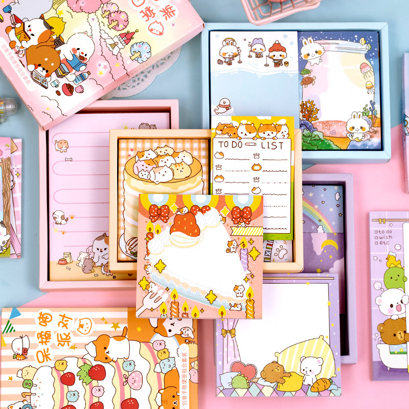 250 CONVENIENCE stickup suit Cute Cartoon Creative No Stickiness Hand Ledger Material Net Red Suit Convenience Stickers Ripping