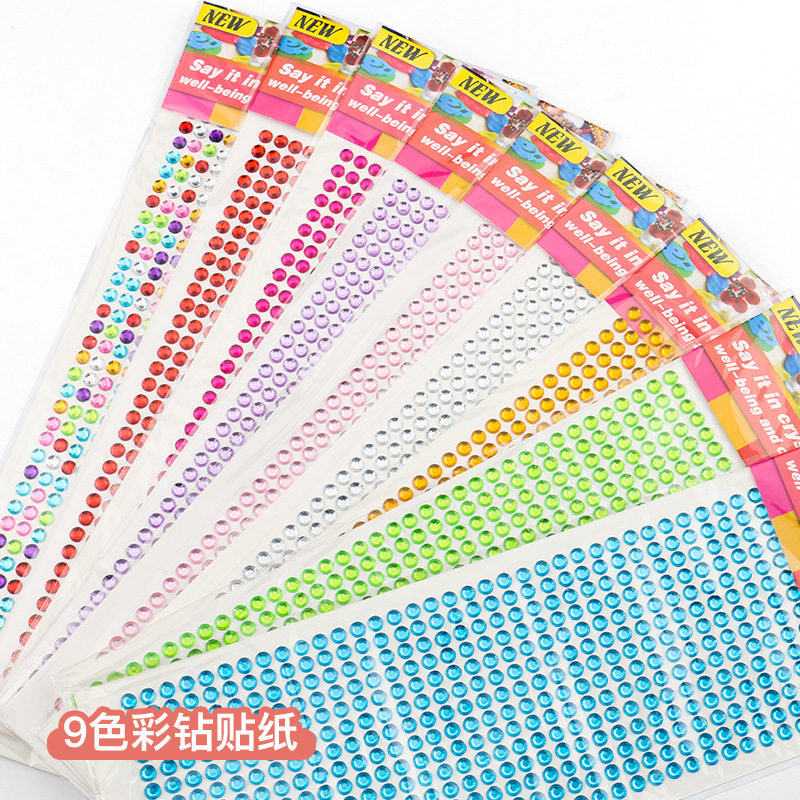 Growth Manual DIY Photo Album Baby Lovers Movie Set Crystal Stickers Paper Colorful Diamond Decorative material Cubism