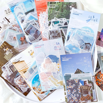 Clear Cabin Light Shadow Monologue Stickers of the Salt Ensemble Natural Scenery Diary Diy Decorative Material Small Collage Collage Collage