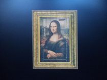 Guinea 2019 Mona Lisa da Vinci world famous painting Italian painter wood stamp M brand new